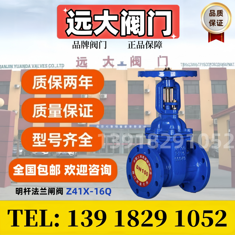 远大软密封法兰明杆闸阀Z41X-16